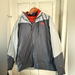 The North Face Men's Gray and Red Performance Jacket